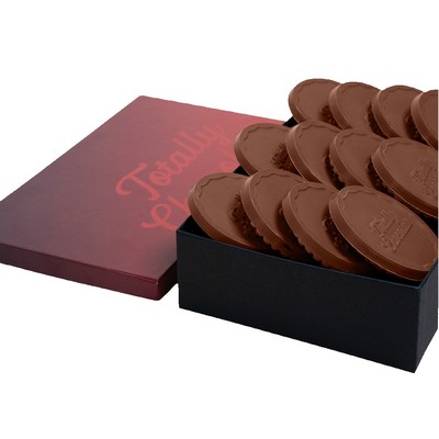 Gourmet 12-Piece Chocolate Shortbread Cookie Gift Set with Classic Custom Packaging